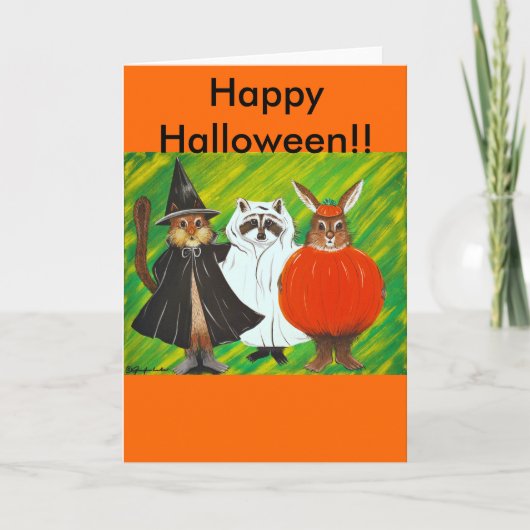 Glückliches Halloween Karte (Vorderseite)