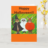 Glückliches Halloween Karte (Gelbe Blume)