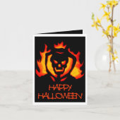 Glückliches Halloween Karte (Gelbe Blume)