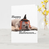 Glückliches Halloween Karte (Gelbe Blume)
