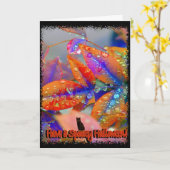 GLÜCKLICHES HALLOWEEN! KARTE (Gelbe Blume)