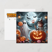 glückliches Halloween-Kind Feiertagskarte (Vorne/Hinten)