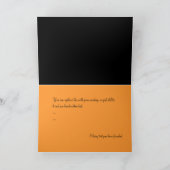 Glückliches Halloween! Kürbise, Herbst-Blätter u. Karte (Innenseite)