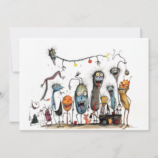 Glückliches Halloween, Monster! Feiertagskarte (Vorderseite)