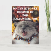 Glückliches Halloween/mürrische Katzenkarte Karte (Vorderseite)