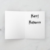 Glückliches Halloween/mürrische Katzenkarte Karte (Innenseite)