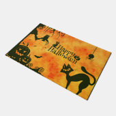 Glückliches Halloween-Muster Fußmatte (Schrägansicht)