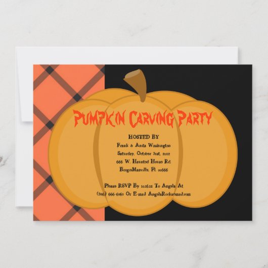 Glückliches Halloween-Party Einladung (Vorderseite)