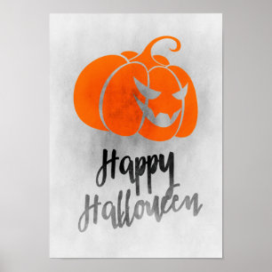 Glückliches Halloween Poster - Grunge Halloween Ar
