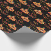 Glückliches Halloween Pumpkins Wrapping Paper Geschenkpapier (Ecke)