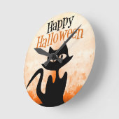 Glückliches Halloween Runde Wanduhr (Winkel)