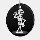 Glückliches Halloween-Skelett Keramikornament (Links)