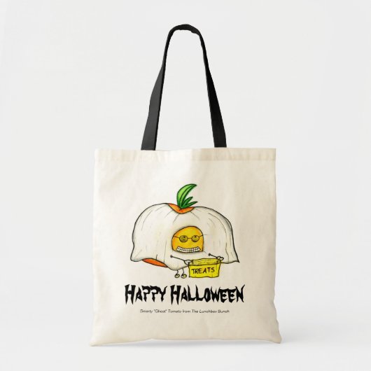 Glückliches Halloween, Smarty-Geist-Tomate Tragetasche (Vorne)