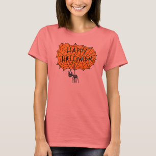 Glückliches Halloween-Spinnennetz T-Shirt