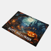 Glückliches Halloween - Spooky Illuminator Pumpkin Fußmatte (Schrägansicht)