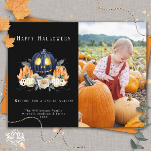 Glückliches Halloween Spooky Pumpkins Crystals Fot Feiertagskarte