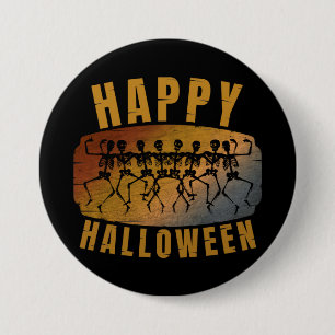 GLÜCKLICHES HALLOWEEN TANZENDES SKELETT BUTTON