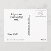 Glückliches Halloween vom Pumpkin-Mann Postkarte (Rückseite)