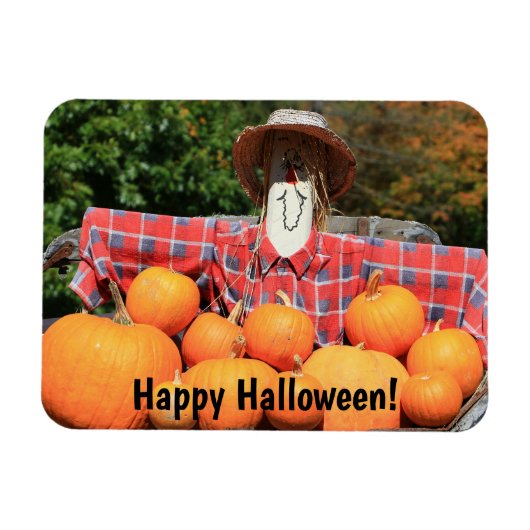 Glückliches Halloween vom Pumpkin-Patch Magnet (Horizontal)