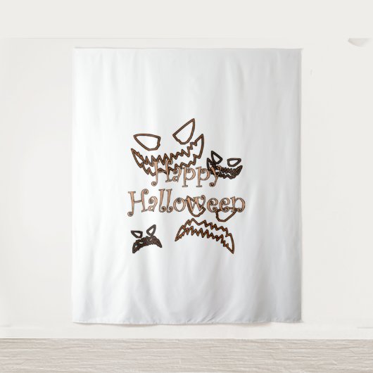 glückliches Halloween Wandteppich (Vorderseite)