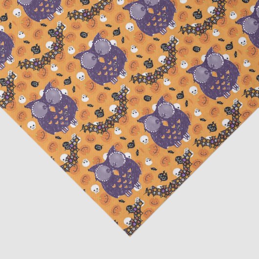 Glückliches Halloween-Zinnpapier, Owl Seidenpapier (Ausschnitt)