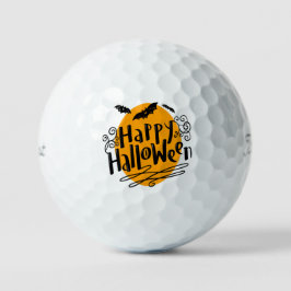 Glückliches Halloween-Zitat Golfball