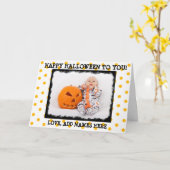 Glückliches Halloween zu Ihnen, personalisierte Karte (Gelbe Blume)