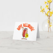 GLÜCKLICHES HALLOWEENIE KARTE (Gelbe Blume)