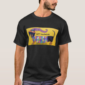 Glückliches Halloweenie - lustige Halloween-Dackel T-Shirt