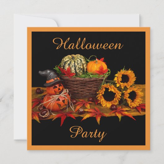 Glückliches Halloweenkürbis-u. Einladung (Vorderseite)
