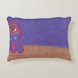 Glückliches Hamsa erlischt nachts durch Ashira Zierkissen