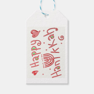 Glückliches Hannukah Geschenkanhänger