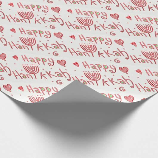 Glückliches Hannukah Geschenkpapier (Ecke)