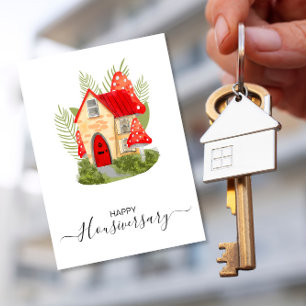 Glückliches Haus-Jubiläum Hausiversum Fee Haus Karte