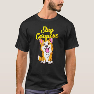 Glückliches Haustier Corgi Hund Wortspiel Corgious T-Shirt