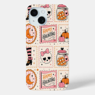 Glückliches Heimsuchungs-Rosa-Totenkopf-Stempelgeh Case-Mate iPhone Hülle