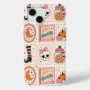 Glückliches Heimsuchungs-Rosa-Totenkopf-Stempelgeh Case-Mate iPhone Hülle