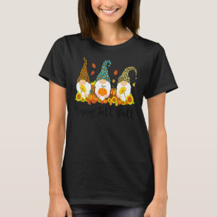 Glückliches Herbst Euch Allen T-Shirt Gnom Leopard