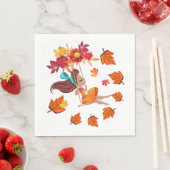 Glückliches Herbstpapier  Serviette (Beispiel)