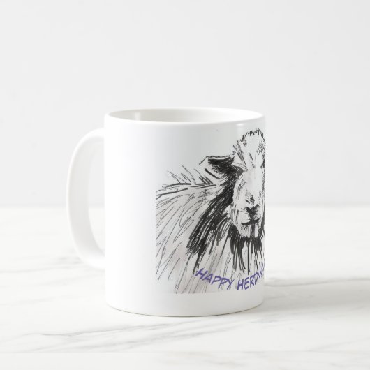 Glückliches Herdwick Kaffeetasse (Vorderseite Links)