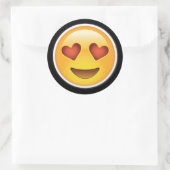 glückliches Herz mustert emoji Aufkleber (Tasche)