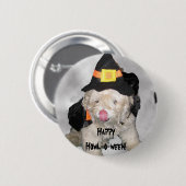 Glückliches Heulen-O-ween! Button (Vorne & Hinten)