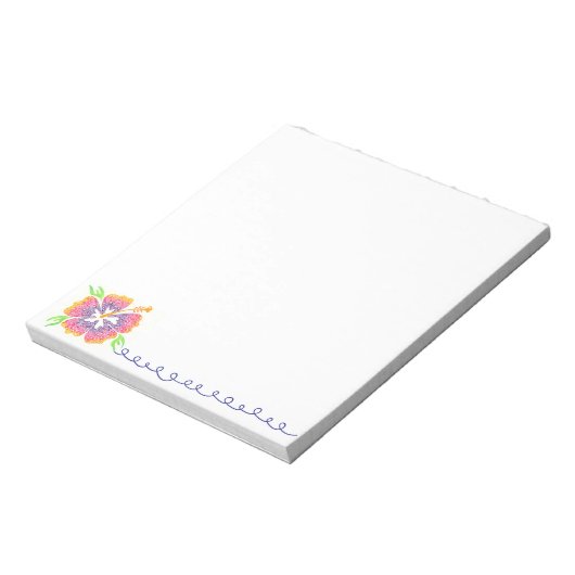 Glückliches Hibiskus-Notizbuch Notizblock (Rotiert)