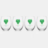 Glückliches Hochzeitsfest in der Liebe Weinglas Ohne Stiel (Vorderseite)