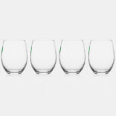 Glückliches Hochzeitsfest in der Liebe Weinglas Ohne Stiel (Links)