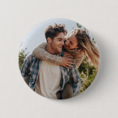 Glückliches Hochzeitspaar Foto Button (Vorderseite)