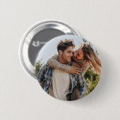 Glückliches Hochzeitspaar Foto Button (Vorne & Hinten)