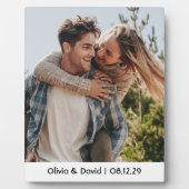 Glückliches Hochzeitspaar Foto Fotoplatte (Vorderseite)