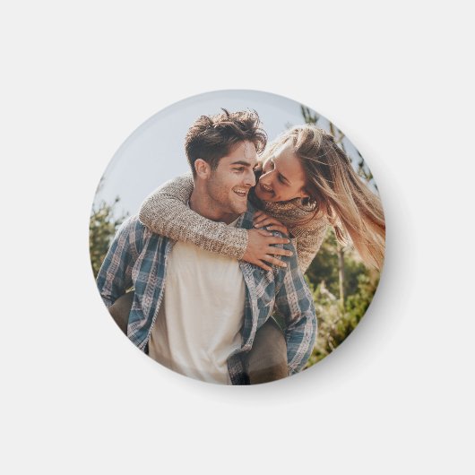 Glückliches Hochzeitspaar Foto Magnet (Vorne)