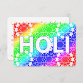 glückliches holi: Festival der Farbe und des Einladung (Vorne/Hinten)